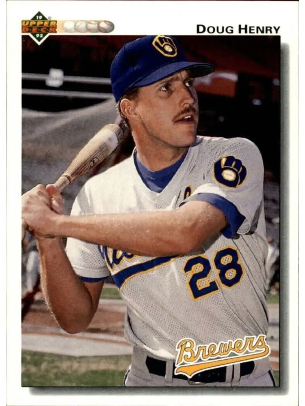 Doug Henry 1992 Upper Deck MLB #43 Rookie Baseball Card Milwaukee Brewers